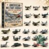 American Military Aircraft 2026 Advent Calendar - box front and miniature aircraft collection