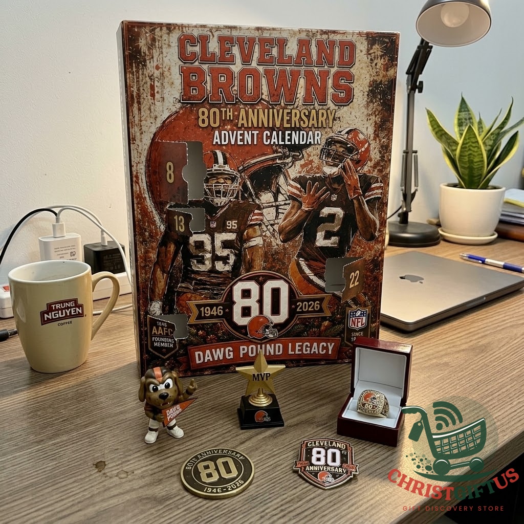 Cleveland Browns 80th Anniversary 1946-2026 Advent Calendar – Photo 4 Cleveland Browns 80th Anniversary 1946-2026 Advent Calendar - photo 4
