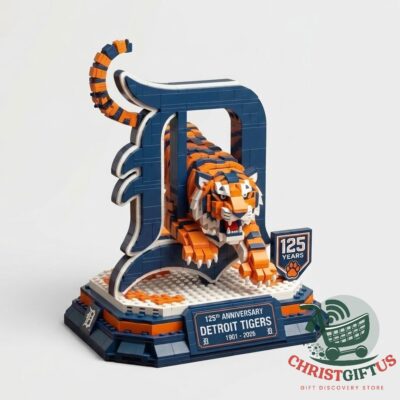 Detroit Tigers 125th Anniversary 1901-2026 Building Blocks Set - full front view