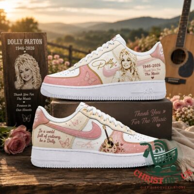 Dolly Parton 2026 memorial tribute sneakers shown from both sides