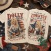 Dolly Parton Made in America Country Heart T-Shirt - front and back views