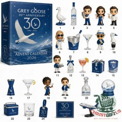 Grey Goose 30th Anniversary Advent Calendar 2026 full set display