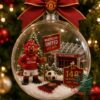 Manchester United FC 148th Anniversary 1878-2026 Christmas Ornament 2026 - detailed view of the festive