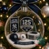 New York Yankees 125th Anniversary Christmas Ornament 2026 - full view on Christmas tree
