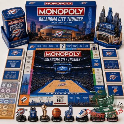Oklahoma City Thunder 2026 Monopoly Board Game - complete board and themed components