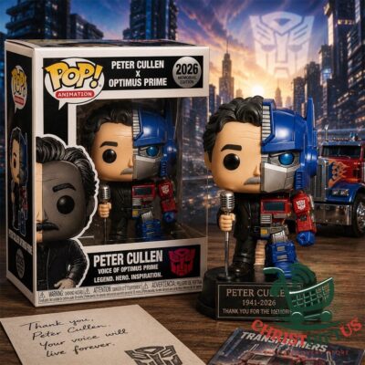 Peter Cullen x Optimus Prime 2026 Memorial Edition Funko Pop - boxed figure and displayed collectible