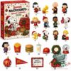 Snoopy McDonald's 2026 Advent Calendar - full display of the calendar box and all 24 collectible items
