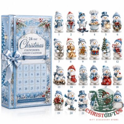 Snowman Christmas Collection 24-Day Countdown Advent Calendar with Figurines - entire set
