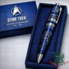 Star Trek 60th Anniversary 1966-2026 To Boldly Go Pen - blue pen in its open display box
