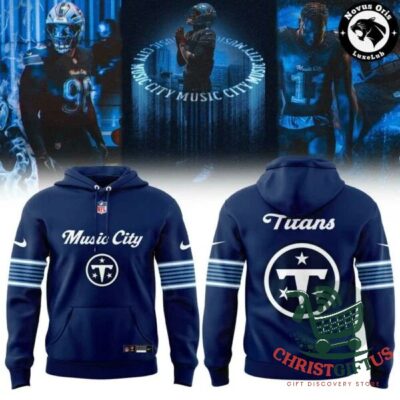 Tennessee Titans Rivalries Made in the Music City Hoodie - front and back views