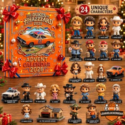 The Dukes of Hazzard 2026 24 Unique Characters Advent Calendar - front design and character display