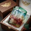 The Legend of Zelda 40th Anniversary 1986-2026 Ultimate Legacy Whiskey Glass - presented in an open wooden