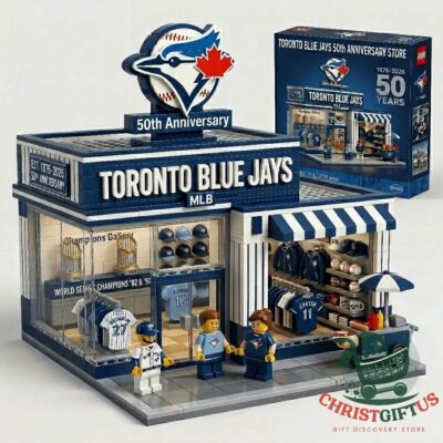 Toronto Blue Jays 50th Anniversary 1976-2026 Building Store Set - complete view with box