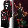 Toronto Raptors Kyle Lowry #7 Basketball Jersey - front and back views with player image