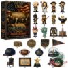 United States Semiquincentennial 250 Years 2026 Advent Calendar - full product view with patriotic figurines