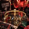 5 Seconds of Summer Live in Concert Charm Bracelet - front view with six music-themed charms