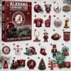 Alabama Crimson Tide Gridiron Holiday Countdown Advent Calendar 2026 - front view showing numbered