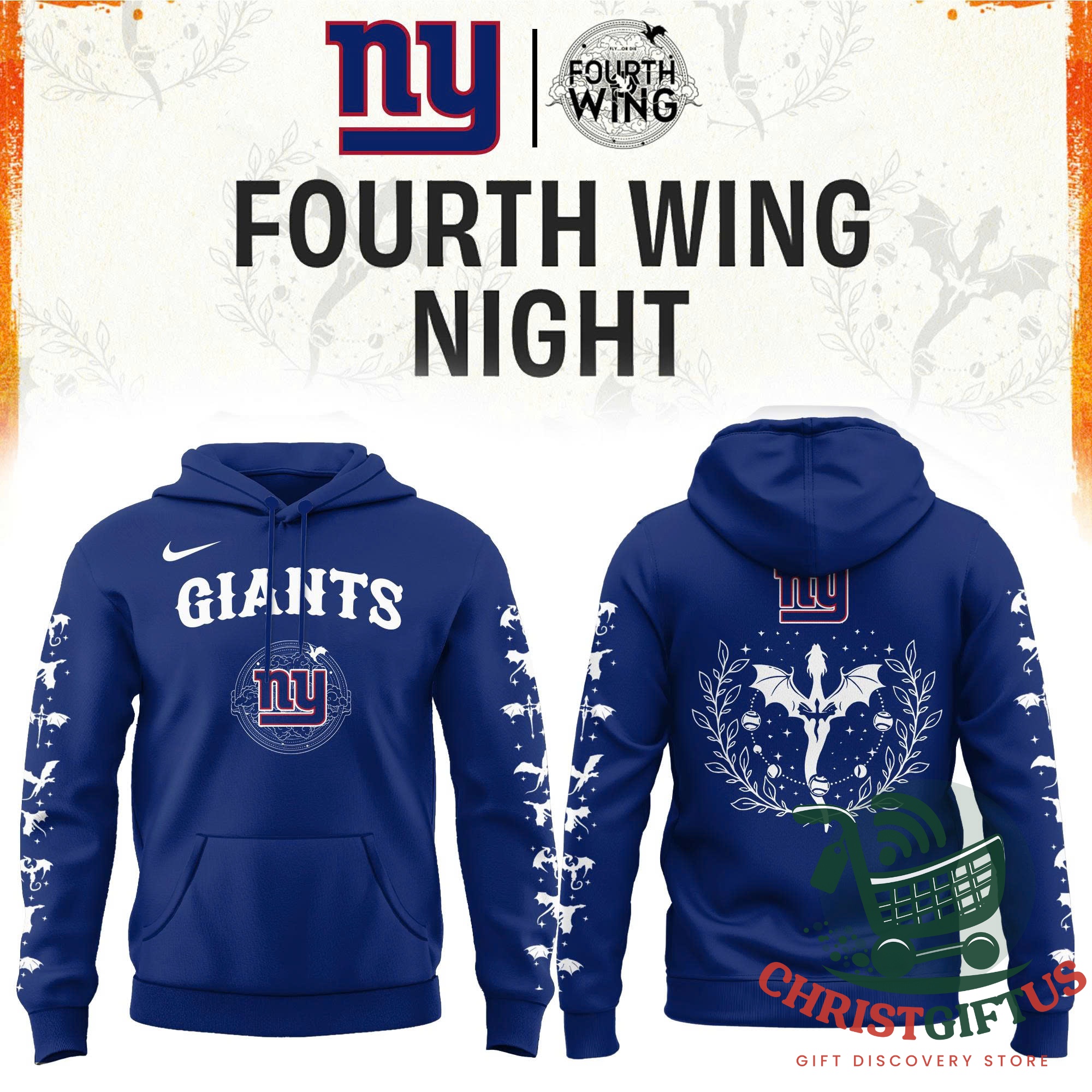 All Team NFL x Fourth Wing Night 2026 Hoodie – Red Chiefs front and back All Team NFL x Fourth Wing Night 2026 Hoodie - red Chiefs front and back hoodie views