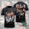 Argentina Lionel Messi Career Collage 3D T-Shirt - front and back views with player montage