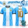 Argentina Lionel Messi Farewell LAST MATCH Football Jersey - front and back views
