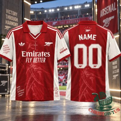 Arsenal x Cactus Jack North London Forever Polo Jersey - front and back views