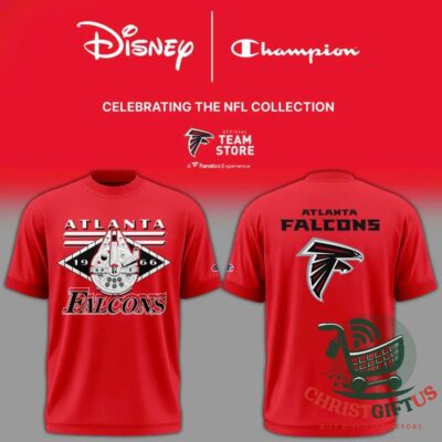 Atlanta Falcons Disney Millennium Falcon T-Shirt - front and back views