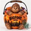 Bigfoot Halloween 2026 Candy Bucket - front view with candy and handle
