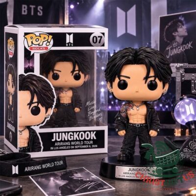BTS Jungkook Arirang World Tour Los Angeles 2026 Funko Pop Figure - boxed figure and front view