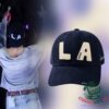 BTS Seokjin Arirang Tour Los Angeles Day 1 Cap - front view with LA lettering