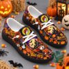 Buc-ee's Halloween 2026 Ghost Pumpkin Print Canvas Loafer Shoes - paired front and side view