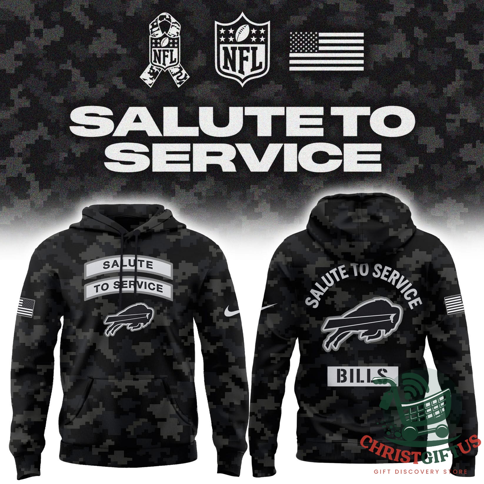 Buffalo Bills Salute to Service 2026 T-Shirt - photo 2