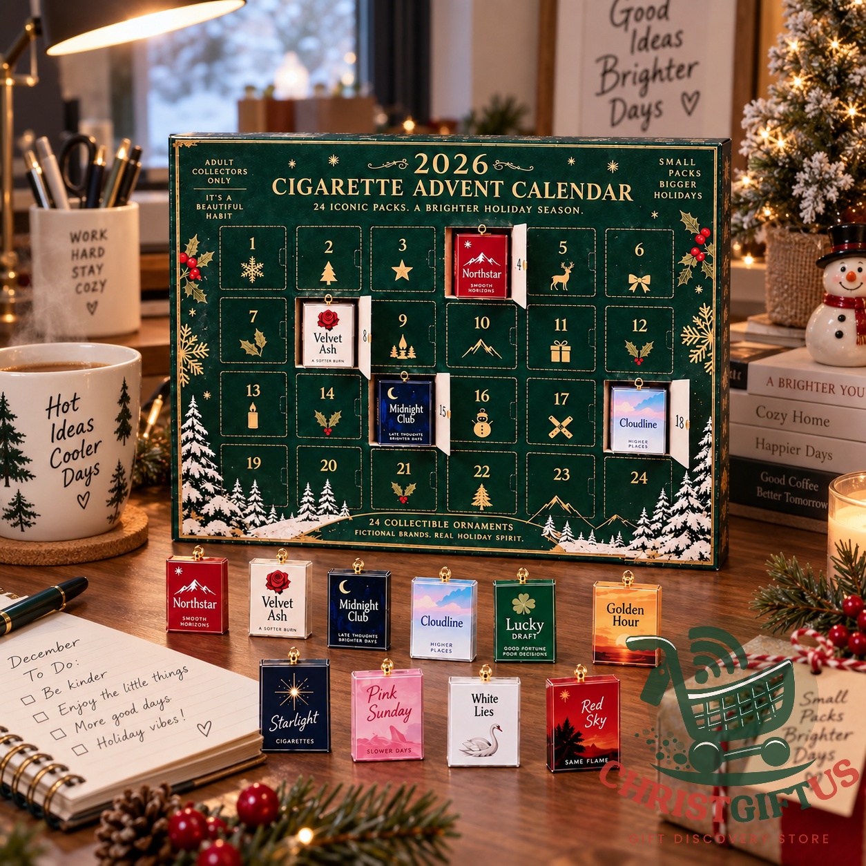 Cigarette 2026 24 Collectible Ornament Advent Calendar – Photo 4 Cigarette 2026 24 Collectible Ornament Advent Calendar - photo 4