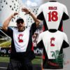 Cincinnati Bearcats Kelce 18 Football Jersey - front and back jersey views