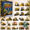 Construction Vehicles Christmas 24 Acrylic Ornaments Advent Calendar 2026 - front box artwork
