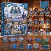 Detroit Lions 96th Anniversary 2026 Advent Calendar - front view with collectible figure lineup