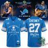Detroit Lions Kenny Chesney football jersey showing front and back designs