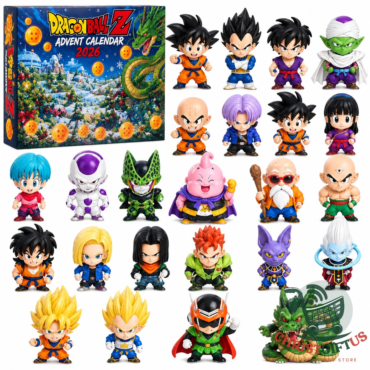 Dragon Ball Z 2026 Advent Calendar - close view of Dragon Ball logo and title