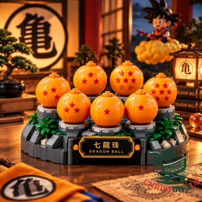Dragon Ball Z 7 Crystal Dragon Balls Building Set - assembled front view