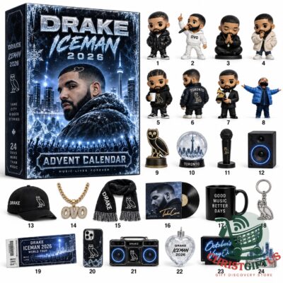 Drake IceMan 2026 Advent Calendar - front view showing icy artwork and Drake portrait