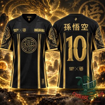 FC Barcelona Dragon Ball Goku 10 Football Jersey - front and back view