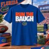 Florida Gators Jadan Baugh Run The Baugh T-Shirt - front view with graphic lettering