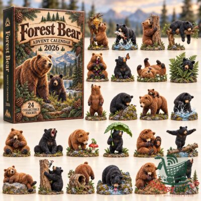 Forest Bear 2026 Advent Calendar - full box and bear figures