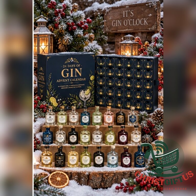 Gin 24 Days of Gin Advent Calendar 2026 - angled view showing botanical box artwork