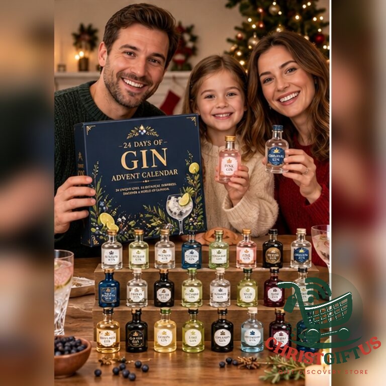 Gin 24 Days of Gin Advent Calendar 2026 – Full display with 24 numbered Gin 24 Days of Gin Advent Calendar 2026 - full display with 24 numbered compartments