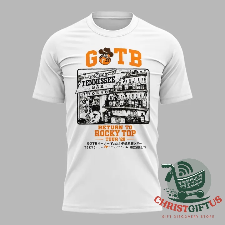 Good Ole Tennessee Bar Return to Rocky Top Tour T-Shirt - modeled front view