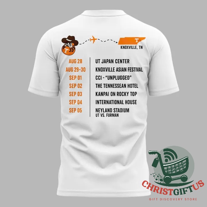 Good Ole Tennessee Bar Return to Rocky Top Tour T-Shirt – Close-up of tour graphics Good Ole Tennessee Bar Return to Rocky Top Tour T-Shirt - close-up of tour graphics