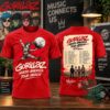 Gorillaz North America Mountain Tour 2026 T-Shirt - front and back design views