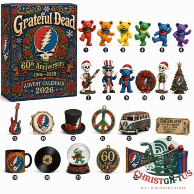 Grateful Dead 60th Anniversary 2026 Advent Calendar - box and numbered collectible designs