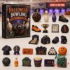 Halloween Bowling 2026 Advent Calendar - front view with themed ornament display