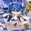 Hatsune Miku Snow Miku Nendoroid Collectible Figure 2026 - front close-up on clear display stand